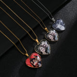 Custom Love Heart Photo Pendant Necklace Personalized Jewelry