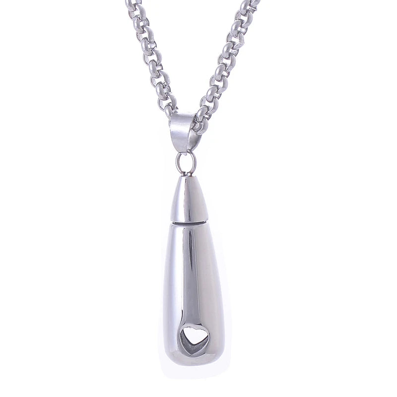 Memory Necklace Pendant Keepsake Cremation Urn Jewelry Funeral