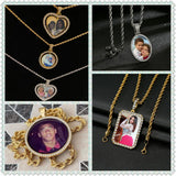 Memory Photo Nameplate Pendant Necklace Customized Picture Pendant