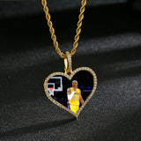 Memory Photo Nameplate Pendant Necklace Customized Picture Pendant