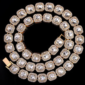 13mm Crystal Tennis Chain Necklace Bling Rhinestone Choker