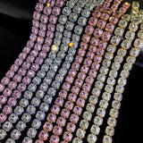 13mm Crystal Tennis Chain Necklace Bling Rhinestone Choker