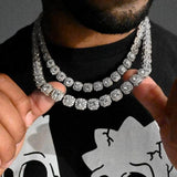 13mm Crystal Tennis Chain Necklace Bling Rhinestone Choker