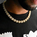 13mm Crystal Tennis Chain Necklace Bling Rhinestone Choker