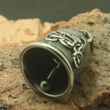 Men 316L Stainless Motorcycle Biker Matt Polishing Vintage Bell Pendant
