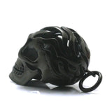 Men Stainless Steel Flaming Rider Skull Pendant Chain