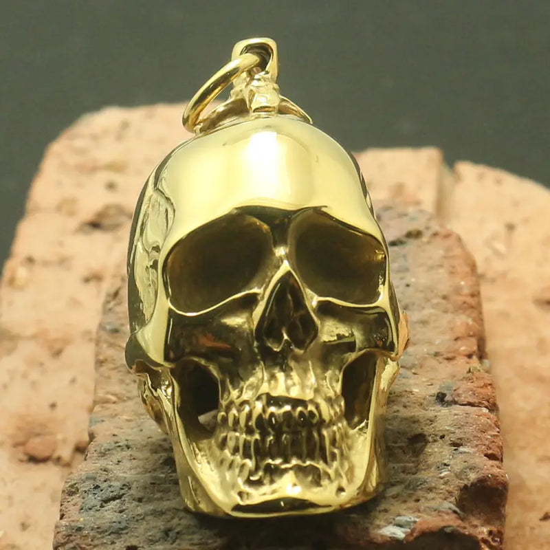 Gothic Crack Skull Pendant 316L Stainless Steel Polishing