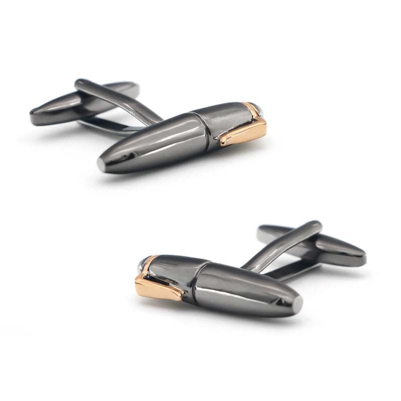 Men's Pen Cufflinks Gunblack Teacher Gift Brass Cuff Links
