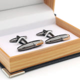 Men's Pen Cufflinks Gunblack Teacher Gift Brass Cuff Links