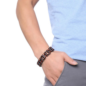 Men's Motor Bike Chain Stainless Steel Bracelet Bangle