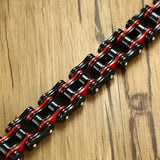Men's Motor Bike Chain Stainless Steel Bracelet Bangle
