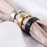 8mm Classic Black/Silver Stainless Steel Rings Couple Engagement Wedding Bands