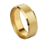 8mm Classic Black/Silver Stainless Steel Rings Couple Engagement Wedding Bands