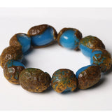 Men Amber Stone Bracelet Pendant Necklace