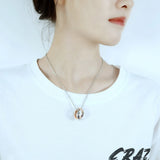 Personalized Double Ring Stainless Steel Pendant Necklace