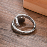Men Arrow Ring, Stainless Steel Feather Rings, Boho Style Jewelry