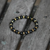 Tiger Eye Malachite Gemstone CZ Beaded Bracelet Couple Bangles Jewelry