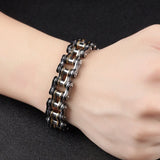 Men Bike Chain Bracelet Stainless Steel Biker Bicycle Motorcycle Link Chain