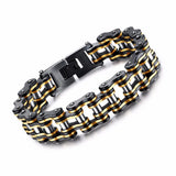 Men Bike Chain Bracelet Stainless Steel Biker Bicycle Motorcycle Link Chain