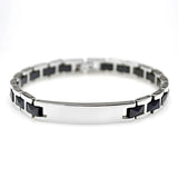 High-tec Ceramic Charm Bracelet Stainless Steel ID Engraving CE002B