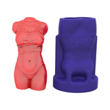 Men Body Scented Gypsum Candle Silicone Mold DIY Crafts