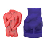 Men Body Scented Gypsum Candle Silicone Mold DIY Crafts