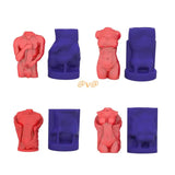 Men Body Scented Gypsum Candle Resin Mold Silicone Mould DIY Soap Decor