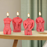 Men Body Scented Gypsum Candle Silicone Mold DIY Crafts