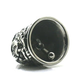 Men Boy 316L Stainless Tiger Biker Bell Pendant