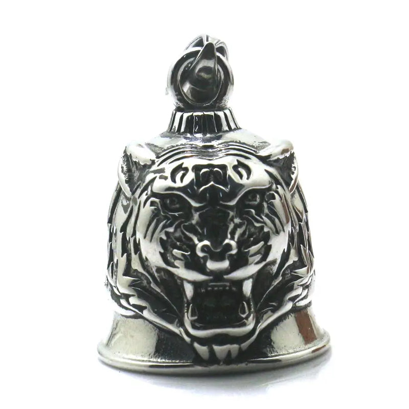 Men Boy 316L Stainless Tiger Biker Bell Pendant