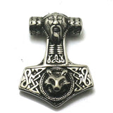 Men Boy 316L Stainless Steel Thor's Hammer Vikings Pendant