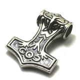 Men Boy Thor's Hammer Pendant Gothic Two-sided 316L Stainless Steel
