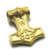 Men Boy Thor's Hammer Pendant Gothic Two-sided 316L Stainless Steel