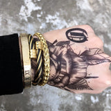 Men Bracelet Set Roman Numeral Stainless Steel Hemp Rope Bangles