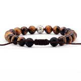 Men Bracelet 8MM Tiger Eye Tibetan Beads Punk Bracelet Friendship Bracelets