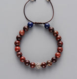 Men Bracelet 8MM Tiger Eye Tibetan Beads Punk Bracelet Friendship Bracelets