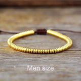 Hematite Stone Beads Men's Bracelet, Macrame Friendship Jewelry