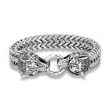 Men Bracelet Lion Wolf Head Chain Jewelry Stainless Steel Bangles