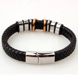 12mm Skin Men Bracelet with 361L Stainless Steel Buckle