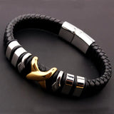 12mm Skin Men Bracelet with 361L Stainless Steel Buckle