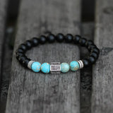 Men Bracelet Natural Tiger Eye Stone Lapis Lazuli Bead Diffuser Bracelet