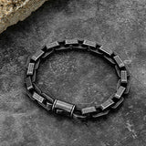Punk Link Chain Stainless Steel Bracelet Matte Vintage Motorcycle Hand Jewelry