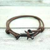 Men Bracelet Rope Double Layer Adjustable Charm Bracelet