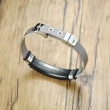 Men Bracelet Stainless Steel Mesh Chain Dragon Bible