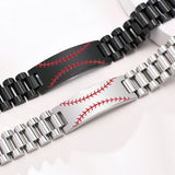 Stainless Steel Baseball Wristband for Men