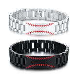 Stainless Steel Baseball Wristband for Men