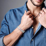 Stainless Steel Baseball Wristband for Men