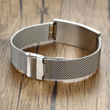 Men's Mesh Watch Bands Bracelet Stainless Steel Wristband