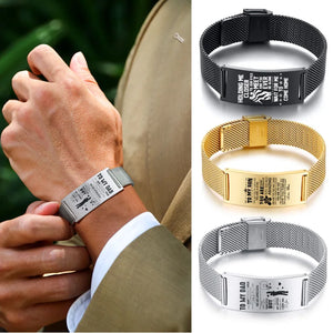 Men's Mesh Watch Bands Bracelet Stainless Steel Wristband