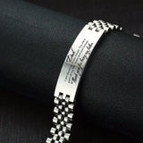 Engraved Men's Bracelet - We Will Always Remember You My DAD